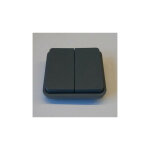 Enjoliveur gris poussoir 1 poste 2 touches knx associable gris serie cubyko hager
