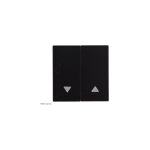 Enjoliveur interrupteur volet roulant hager gallery noir