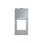 Enjoliveur prise rj45 gallery avec porte - �tiquette 1 module titane (wxd205t)