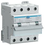Magntothermique diffrentiel hager 4p 16a 6ka 30ma courbe c type ac 4m adp466h