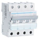 Hager - interrupteur magn�tothermique 4p 25a 4. 5 ka c 4 modules myn425