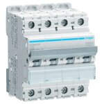 Hager - interrupteur magnétothermique 4p 40a 10ka c 4 modules ncn440a Hager - interrupteur magnétothermique 4p 40a 10ka c 4 modules ncn440a