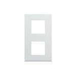 Plaque hager gallery 2 postes verticale blanc