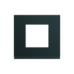 Plaque hager gallery 1 poste noir