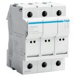 Porte - fusible hager 32a 3p 400v l38 3 modules 10x38 lsn503
