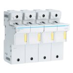 Porte - fusible hager 3p + n 125a 22x58 4 modules lr704