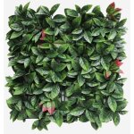 Haie artificielle photinia raliste panneau de jardin 50x50cm suber