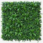 Haie artificielle raliste panneau 3d jardin 100x100cm farnuk