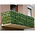 Haie artificielle synthétique 1x3 mètres rouleau filet de feuilles lierre vert pour balcon Haie artificielle synthétique 1x3 mètres rouleau filet de feuilles lierre vert pour balcon