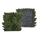 Haie de feuilles de laurier artificiel avec filet en pvc vert 1x3 mt feuilles synthe'tiques lavables ...