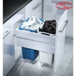 Hailo - double panier  linge encastrable 66l laundry carrier 450
