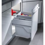 Hailo - poubelle de cuisine tri s�lectif 2 bacs encastrable 49l (30 + 19) euro cargo s