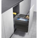Hailo - poubelle de cuisine tri sélectif 3 bacs encastrable 44l (18 + 13 + 13) cargo synchro Hailo - poubelle de cuisine tri sélectif 3 bacs encastrable 44l (18 + 13 + 13) cargo synchro