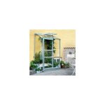 Halls - serre altan 2 verre horticole avec base, couleur aluminium