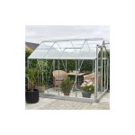 Halls - serre en verre horticole popular 86 avec base - 5 m², couleur forest green Halls - serre en verre horticole popular 86 avec base - 5 m², couleur forest green