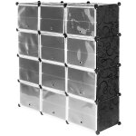 Haloyo - armoire � chaussures meuble � chaussures etag�re avec portes plastique facile � monter etag�re ...
