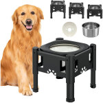 Gamelle sur�lev�e pour chien & chat haloyo bol d'eau en acier inoxydable, avec 3 hauteurs r�glables pour ...