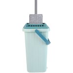 Haloyo - lave sol vadrouille nettoyage 360 ??degrs + seau + 2 tampons - vert