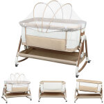 Haloyo� lit b�b� � roulettes, r�glable en hauteur sur 6 positions, pour les enfants de 0 � 6 mois, charge ...