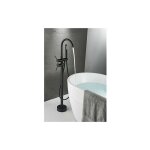Haloyo - robinet de baignoire ilot autoportante, montage au sol robinet de mélangeur de douche avec pulvérisat ... Haloyo - robinet de baignoire ilot autoportante, montage au sol robinet de mélangeur de douche avec pulvérisat ...