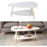 Haloyo - table basse ovale scandinave - blanc 906040cm table basse, surface en mdf, pieds en hêtre, 2 ... Haloyo - table basse ovale scandinave - blanc 906040cm table basse, surface en mdf, pieds en hêtre, 2 ...