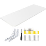 Haloyo - table pliante murale, bureau d'ordinateur pliant en bois massif, table murale � abattant , 60 ...