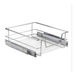 Haloyo - tag�re panier coulissant, 39 x 14 x 44 cm, argent