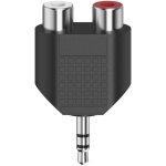 Hama 00205187 changeur de genre de câble 3. 5mm 2 x rca noir, argent Hama 00205187 changeur de genre de câble 3. 5mm 2 x rca noir, argent