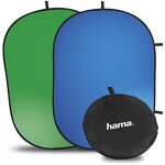 Hama greenscreen - 2 - en - 1 papier peint pliable (150 x 200 cm, �cran vert bicolore of coton, papier ...