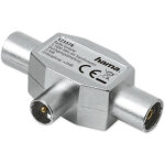 Hama r�partiteur d'antenne pour radio, 2 voies, m�tal, fiche coaxiale / 2x connecteur coaxial