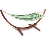 Habitat et jardin - hamac bois avec toile en coton 'dallas' - 3 m - vert mlang