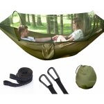 Hamac de camping avec moustiquaire, 1 - 2 personnes, portable et lger, parachute pop - up pour l'extrieur ...