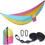 Hamac d'extrieur, hamac de voyage 300x200cm pour 2 personnes, hamac de camping en soie parachute 300kg ...