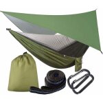 Hamac avec moustiquaire et bche et sangles 200kg capacit de charge 290 x 140 cm hamac double en nylon ...