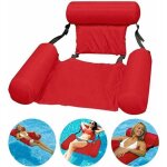 Hamac de piscine rouge fauteuil inclinable flottant chaise gonflable de piscine hamac d'eau flottant ...