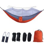 Hamac de voyage camping 260 x 140 cm - hamac 2 places ou simple avec moustiquaire, hamac suspendu, hamac ...