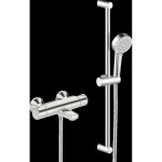 Hansa - basic - colonne de douche avec mitigeur de baignoire thermostatique, 3 jets, chrom� 55162131