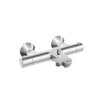 Hansa - mitigeur thermostatique de baignoire apparent unita, saillie 180 mm, chrom�