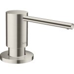 Hansgrohe - a41 distributeur de liquide vaisselle, rosace ronde, haut. bec 71 mm aspect acier inox
