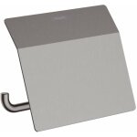 Hansgrohe - addstoris - porte - papier toilette avec couvercle, chrome noir bross 41753340