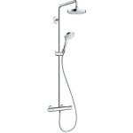 Hansgrohe - colonne de douche 180 2jet avec mitigeur thermostatique blanc / chrom croma select s