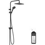 Colonne de douche ou bain douche sans mitigeur hansgrohe vernis shape 230 noir mat + nettoyant briochin ...