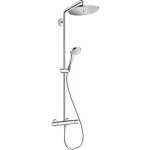 Hansgrohe - colonne de douche thermostatique croma select s 280 ecosmart chrom + tablette addstoris