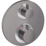 Hansgrohe - ecostat s - mitigeur thermostatique encastr, 2 sorties, chrome noir bross 15758340