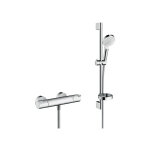 Hansgrohe - ecostat pack mitigeur thermostatique + set de douche crometta vario avec porte - savon (13211000 ...