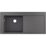 Hansgrohe - evier � encastrer 1 bac s51 450 �gouttoir � droite sans vidage gris pierre