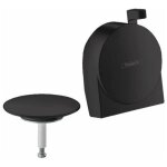 Hansgrohe - exafill s - set de finiton de garniture de vidage pour baignoire, noir mat 58117670 Hansgrohe - exafill s - set de finiton de garniture de vidage pour baignoire, noir mat 58117670