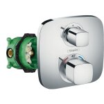 Hansgrohe - faade mitigeur thermostatique encastr ecostat e chrome avec corps d'encastrement universel ...