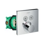 Hansgrohe - fa�ade pour mitigeur thermostatique encastr� showerselect avec 2 fonctions chrom� et corps ...