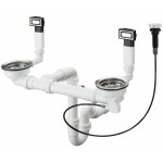 Hansgrohe - vidage automatique pour évier 2 bacs d15 - 11 inox Hansgrohe - vidage automatique pour évier 2 bacs d15 - 11 inox